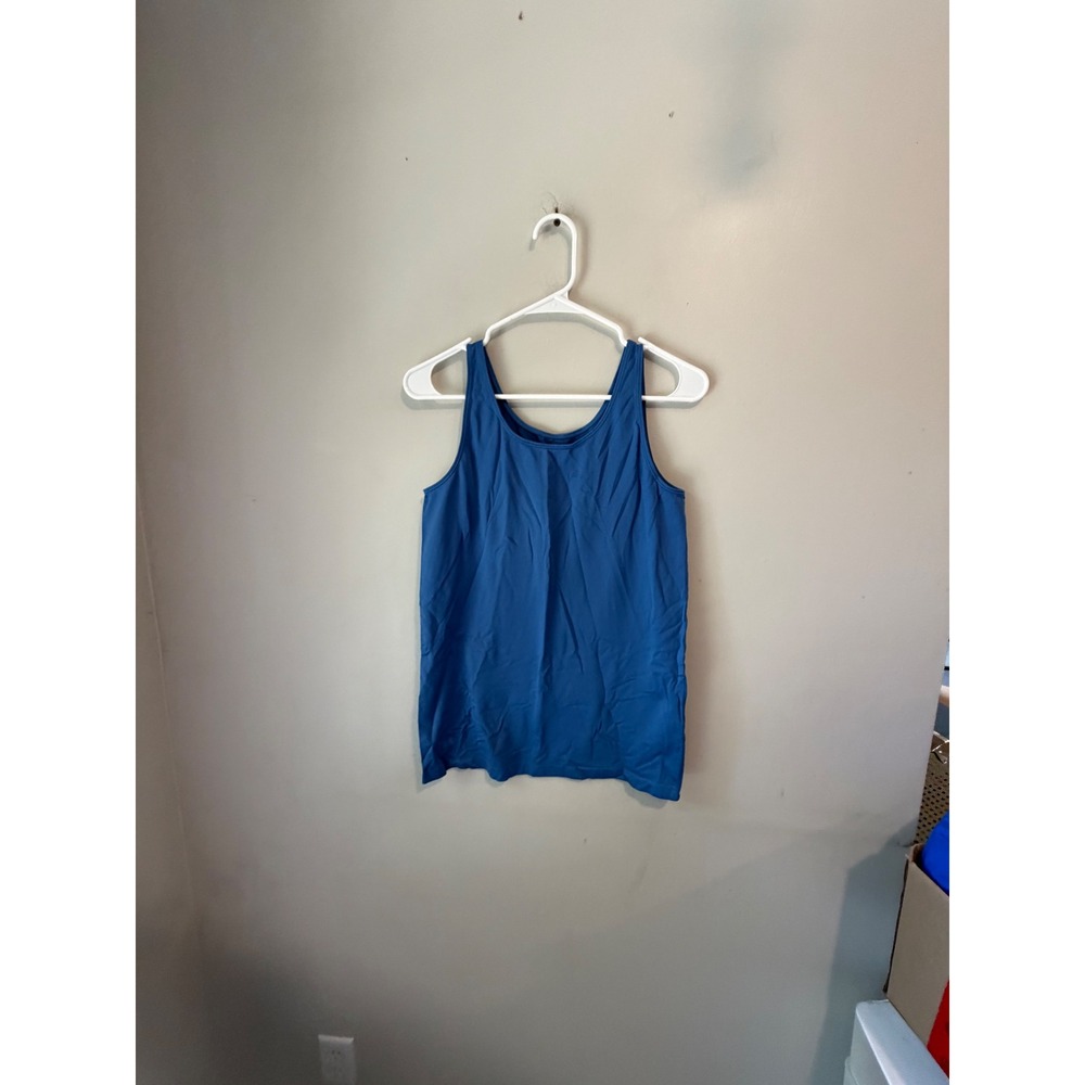 Cato Womens Blue Scoop Neck Sleeveless Stretch Tank Top Size 14/16W